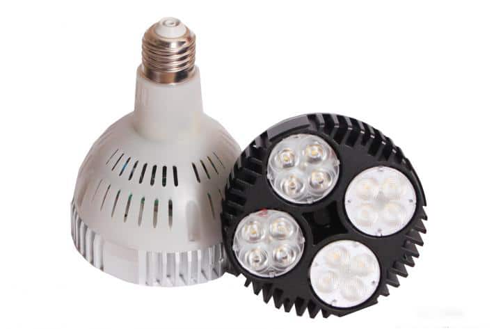 black and white par30 led bulb